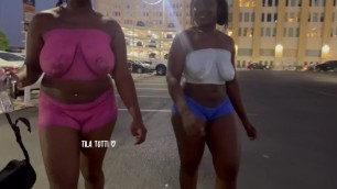 Tila Totti and Tessa Tasty Wear Painted Clothing in the City