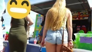 Candid Ass Beautiful Blonde in Shorts