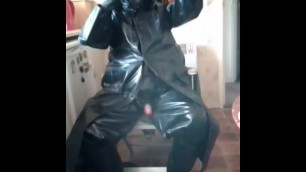 Cum Licking, Piss Drinking and Wanking in Oilskins and Rubber.