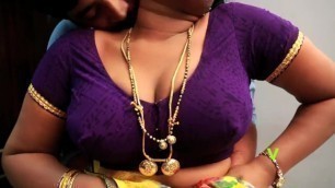 Hot Desi Shortfilm 553- Varsha, another Aunty Boob Show in Blouse, Cleavage