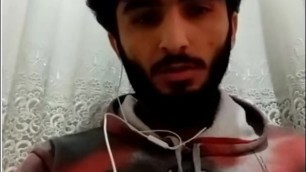 Horny Arab Guy Jerking off on Webcam with Cum Shot
