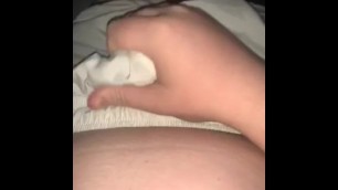 Chubby Teen Wanks off Cock again and Plays with Ass