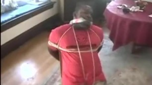 Thicc Black Guy Bound and Gagged