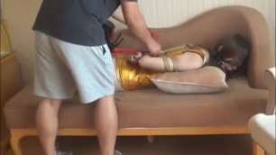 Asian Bondage Gold Dress