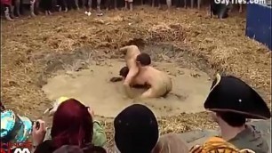 Naked Male Mud Wrestling