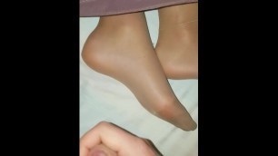 Sleeping Girlfriend and Cum on Feet