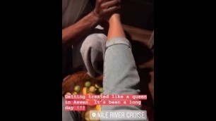 Rocsi Diaz getting her Beautiful Feet Washed in Egypt