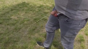 Casually Pissing while on a Walk