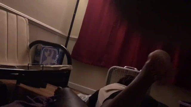 Footjob from Fat Ass Step Sister almost Caught