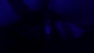 18 Year old PAWG Booty Blacklight Whooty Cumming all over my Mandingo Dick
