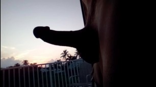 Stroking my Cock with Beautiful Sunrise