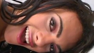 Cute Brazilian shemale is fond of playing with her cock