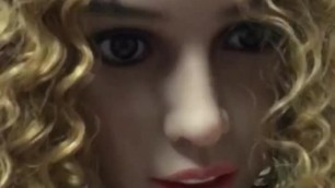 Nude Blonde Curly Hair Sex Doll with Big Boobs & Booty www.sexdolltech.com