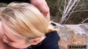 Blonde Blowjob Dick and Hard Pussy Fuck in the Forest Sweetie Fox
